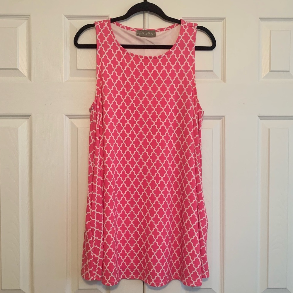 Bright Pink Swing Shift Dress